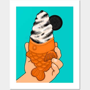 Taiyaki ice cream Posters and Art